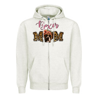 Oatmeal Heather Boxer Mom Zipper Hoodie - Jasminsmagicworld