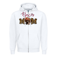 White Boxer Mom Zipper Hoodie - Jasminsmagicworld