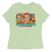 Matcha Moo Pumpkin Get Out The Way Ladies Tee - CowhideDigitalArt