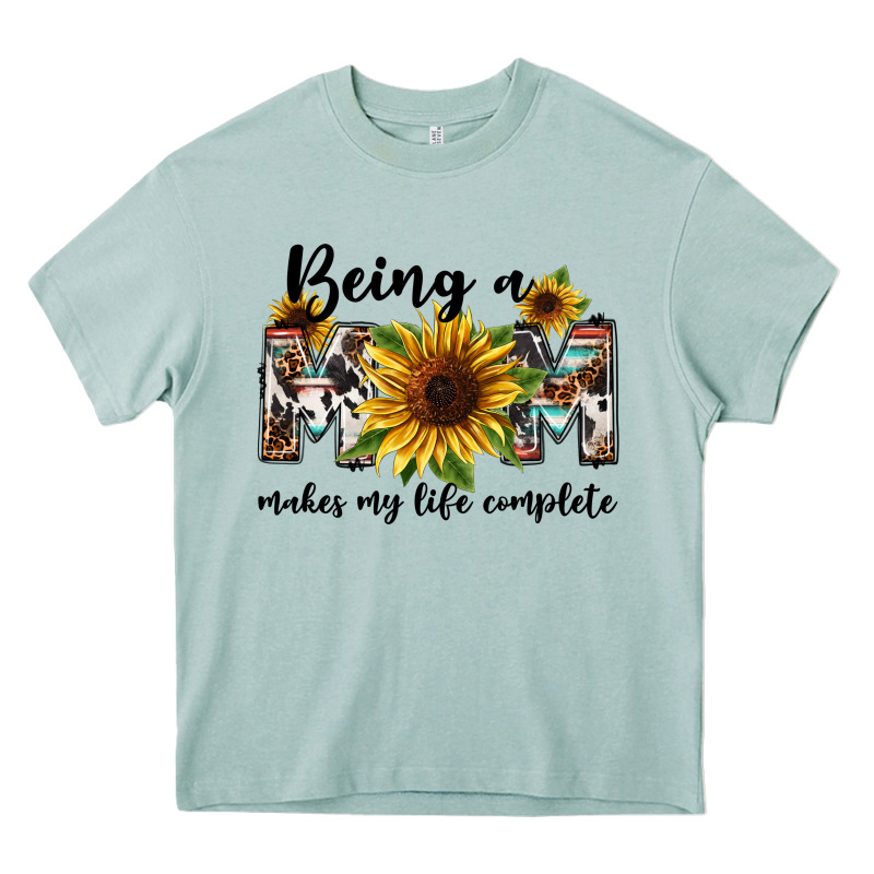 Being A Mom Makes My Life Complete Mother's Day Heavy Core Tee by FaDigitalArtStudio | Teevron