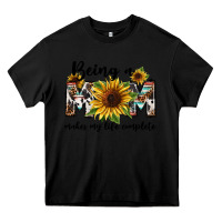 Black Being a mom makes my life complete Mother's Day Heavy Core Tee - FaDigitalArtStudio