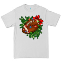 Dove Grey american football christmas with lights and ribbon Premium Tee - FaDigitalArtStudio