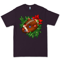 Plum american football christmas with lights and ribbon Premium Tee - FaDigitalArtStudio