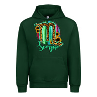 Forest Green Scorpio Zodiac Sign Sunflower Leopard Serape Urban Hoodie - RanaPortraitStore