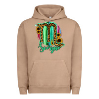 Pigment Burro Scorpio Zodiac Sign Sunflower Leopard Serape Urban Hoodie - RanaPortraitStore