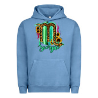 Scorpio Zodiac Sign Sunflower Leopard Serape Urban Hoodie | Teevron