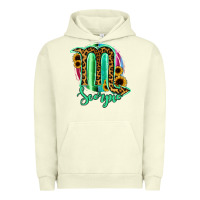 Pigment Pistachio Scorpio Zodiac Sign Sunflower Leopard Serape Urban Hoodie - RanaPortraitStore