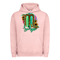 Pigment Salmon Scorpio Zodiac Sign Sunflower Leopard Serape Urban Hoodie - RanaPortraitStore