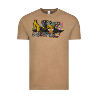 Vintage Coffee Happy Easter Vintage Tee - CowhideDigitalArt