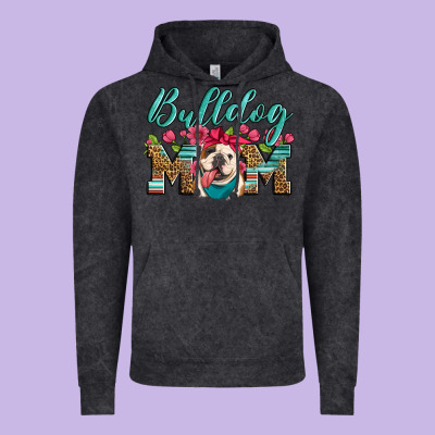 English Bulldog Mom Vintage Hoodie Designed By Artiststas