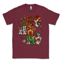 Burgundy christmas ho ho ho gnomes Classic Tee - BarkalooDesign