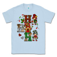 Dusty Blue christmas ho ho ho gnomes Classic Tee - BarkalooDesign