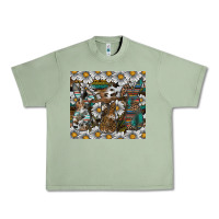 Oil Green easter Urban Heavy Tee - CowhideDigitalArt