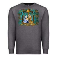 Charcoal Heather oh holy night western Premium Sweatshirt - RanaPortraitStore