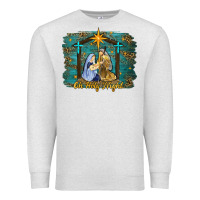 Oatmeal Heather oh holy night western Premium Sweatshirt - RanaPortraitStore