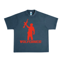 Midnight Navy red dawn wolverines Urban Heavy Tee - baoMotion