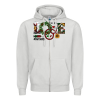 Dove Grey christmas love nurselife Zipper Hoodie - RanaPortraitStore