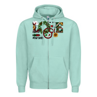 Seafoam christmas love nurselife Zipper Hoodie - RanaPortraitStore