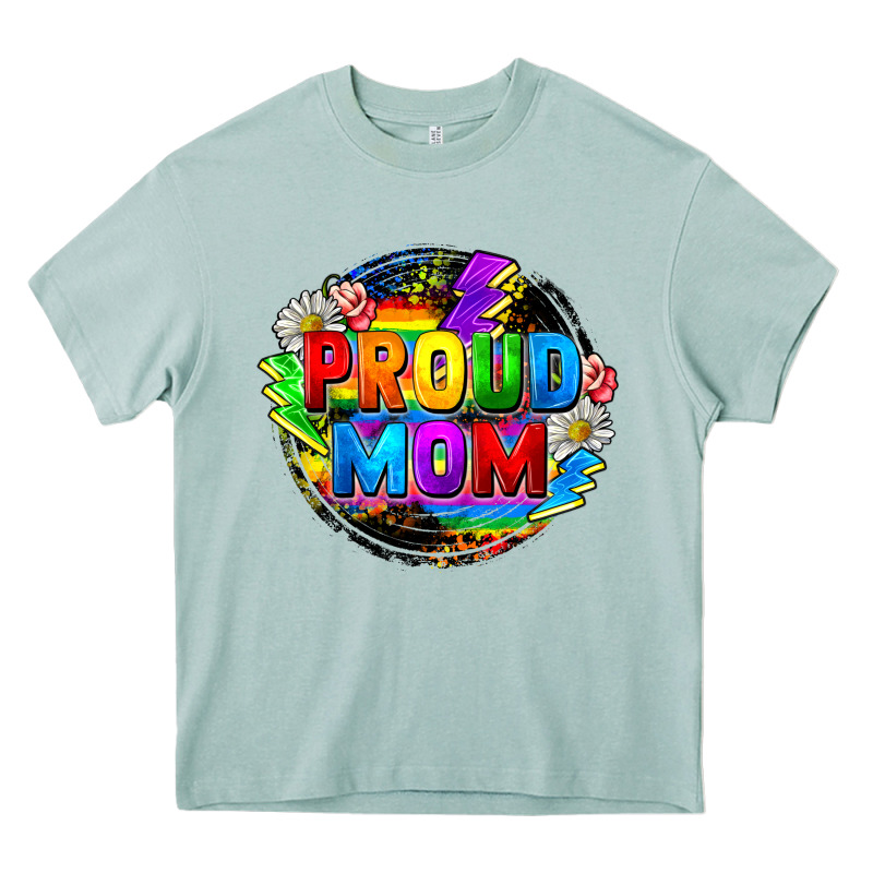 Proud Mom Lgbtq+ Mother's Day Heavy Core Tee by FaDigitalArtStudio | Teevron