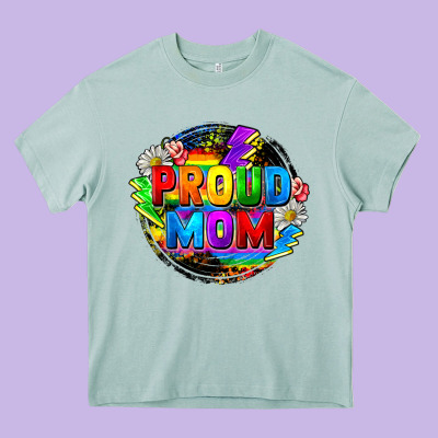 Proud Mom Lgbtq+ Mother's Day Heavy Core Tee Designed By Fadigitalartstudio