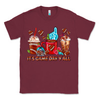 Burgundy American Football Coffee Cup Classic Tee - FaDigitalArtStudio