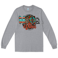 Heather Grey mama vibes Long Sleeve Tee - RacoonDesign
