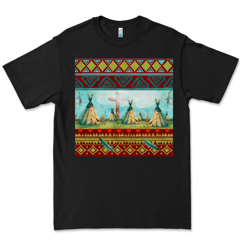Teepe Tent Dreamcatcher Totem Pole Seamless Patter Premium Tee by FaDigitalArtStudio | Teevron
