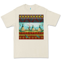 Bone teepe tent dreamcatcher totem pole seamless patter Premium Tee - FaDigitalArtStudio