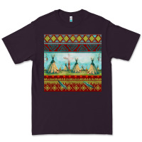 Plum teepe tent dreamcatcher totem pole seamless patter Premium Tee - FaDigitalArtStudio
