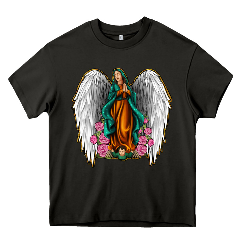 Angel Wing Lady Of Guadalupe Heavy Core Tee by Jasminsmagicworld | Teevron