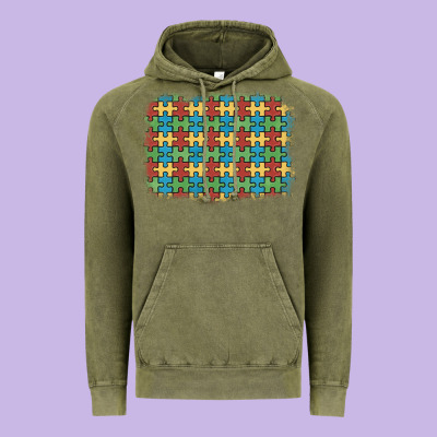 Autism Awareness Background Vintage Hoodie Designed By Artiststas