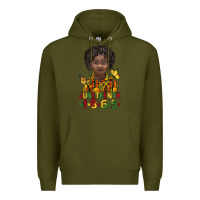 Army Green juneteenth 1865 black boy Premium Hoodie - BarkalooDesign