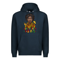 Navy juneteenth 1865 black boy Premium Hoodie - BarkalooDesign