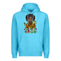 Ocean Blue juneteenth 1865 black boy Premium Hoodie - BarkalooDesign