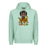 Seafoam juneteenth 1865 black boy Premium Hoodie - BarkalooDesign