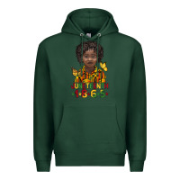 Sports Green juneteenth 1865 black boy Premium Hoodie - BarkalooDesign