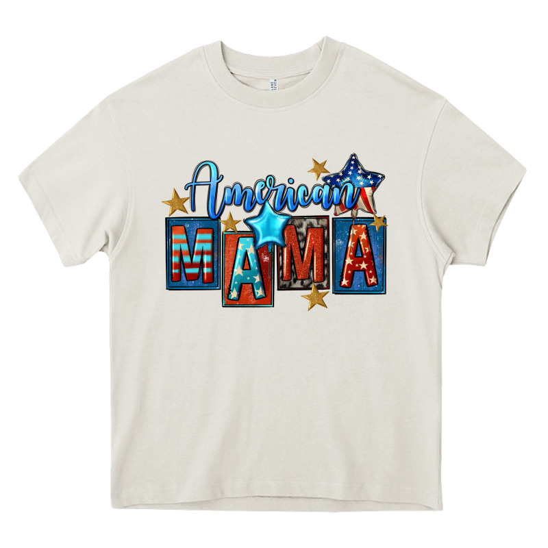 American Mama 4th Of July Heavy Core Tee by FaDigitalArtStudio | Teevron