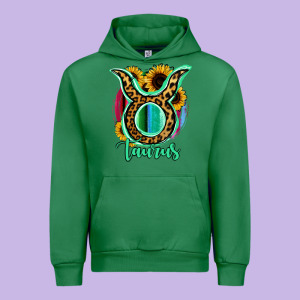 Taurus Zodiac Sign Sunflower Leopard Serape Urban Hoodie Designed By Ranaportraitstore
