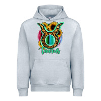 Heather Grey Taurus Zodiac Sign Sunflower Leopard Serape Urban Hoodie - RanaPortraitStore
