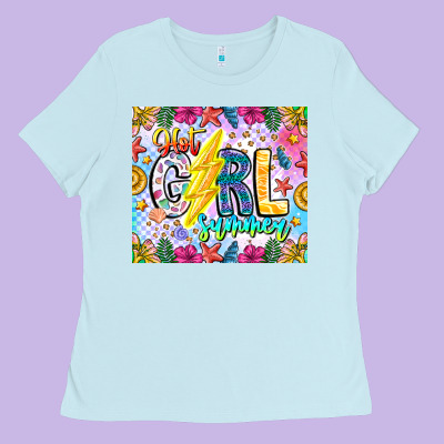 Hot Girl Summer Ladies Tee Designed By Cowhidedigitalart
