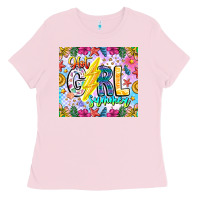 Bubblegum Pink hot girl summer Ladies Tee - CowhideDigitalArt