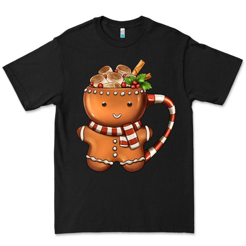 Gingerbread Cookie Man Hot Cocoa Coffee Premium Tee by FaDigitalArtStudio | Teevron