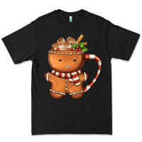 Black Gingerbread Cookie Man Hot Cocoa Coffee Premium Tee - FaDigitalArtStudio