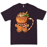 Plum Gingerbread Cookie Man Hot Cocoa Coffee Premium Tee - FaDigitalArtStudio