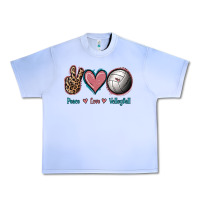 Grape Ice Peace Love Volleyball Urban Heavy Tee - Jasminsmagicworld