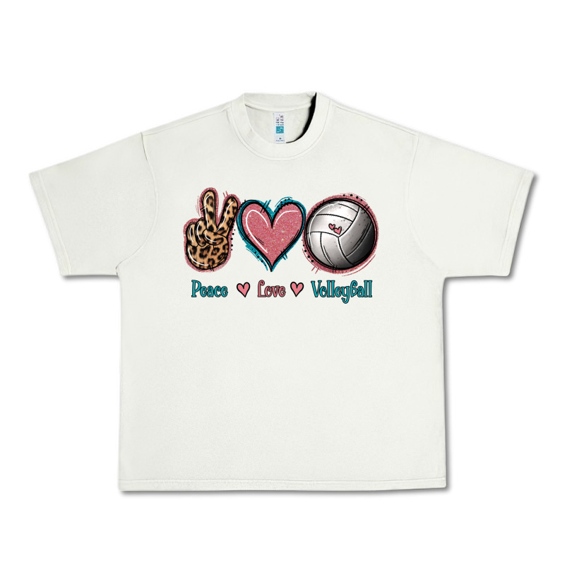 Peace Love Volleyball Urban Heavy Tee by Jasminsmagicworld | Teevron