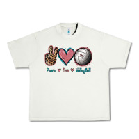 Pistachio Peace Love Volleyball Urban Heavy Tee - Jasminsmagicworld