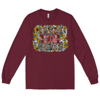 Burgundy mom of girls Long Sleeve Tee - RacoonDesign