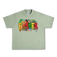 Oil Green barber Urban Heavy Tee - CowhideDigitalArt