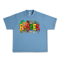 Pebble Blue barber Urban Heavy Tee - CowhideDigitalArt